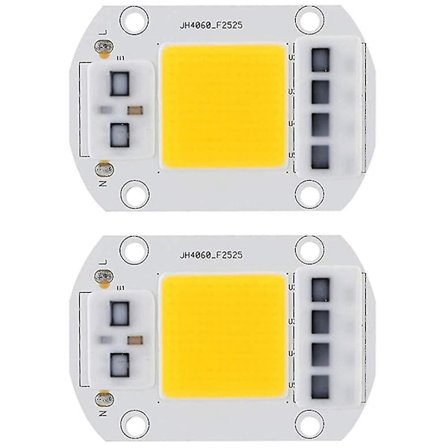 2x Lämmin valkoinen LED-lamppu energiansäästösiru korkeajännitteinen valonlähde suuri teho liikenne LED-siru (valkoinen keltainen)