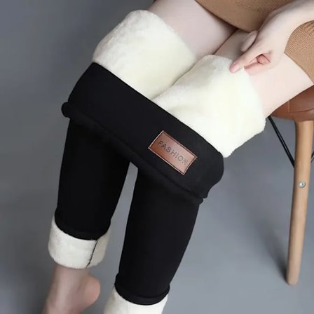 Vinterbukser Dame Fløyelsfleecefôrede Leggings Smal Høy Midje Skinny Tights Termisk Varme Legging 2023 Vinterklær Peel black[HK]