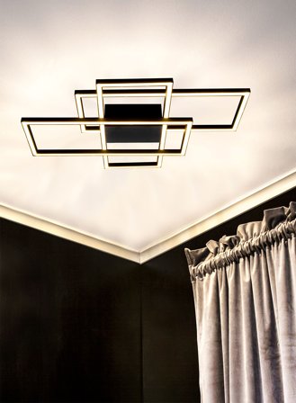 New York taklampe 52x65 - sort