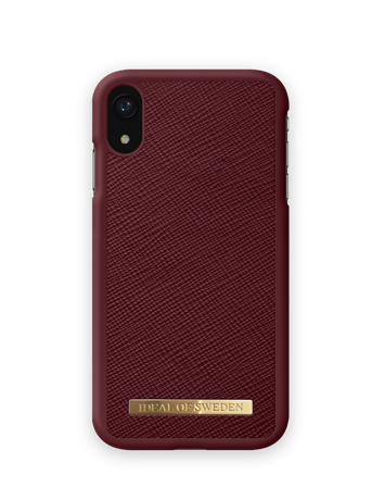 Saffiano Case iPhone XR Burgundy