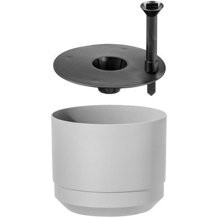 Kruka m långtidsbevattn. ø 17 cm Grå Paulina Orthex