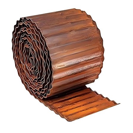 Metallinen puutarhapenkkien reunus, ruostepintainen, rikkaruohojen esto