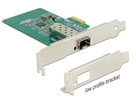 Delock PCI Express Card > 1 x SFP Slot Gigabit LAN - nettverksadapter - PCIe - Gigabit SFP x 1