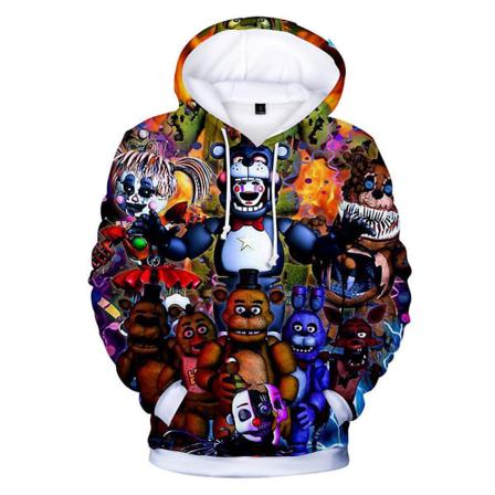 Five Nights At Freddy's 3d Digital Print Hættetrøjer Halloween Børn Unisex Fnaf Hættetrøje Sweatshirt Jumper Toppe style 3 7-8 Years