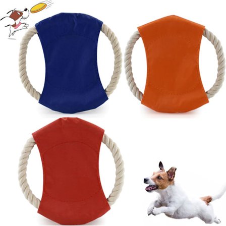 3 stk Hundefrisbee Flygende Skiver Tau Bomulls Frisbee for Hunder