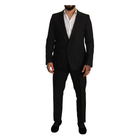 Dolce & Gabbana Single Breasted Suits Sort, Herre Jakkesæt