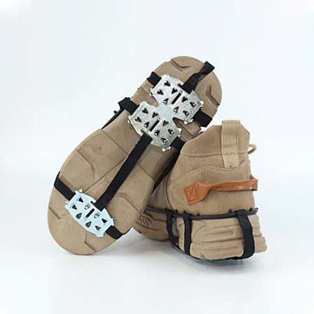 Piggsko for is og snø, snøskodeksler, 24-tanns piggsko for is og snø, slip-on anti-skli piggsko, anti-skli skodeksler