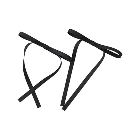 Rosett hårklämma Anknäbbklämma SVART