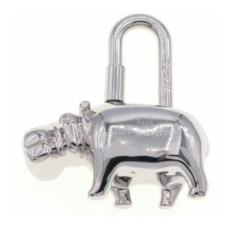 Hermès Vintage, Hermès Hippo 40 Grijs, unisex, Maat:ONE Size