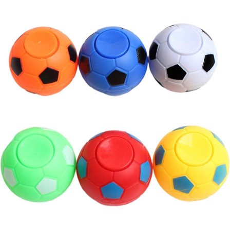 6 kpl Jalkapallon Fidget Spinnerit, Football Spinner Sormenpäälelut, Hand Fidget Spinner Jalkapallopallot, Stress relief jalkapallolelut Lahja 