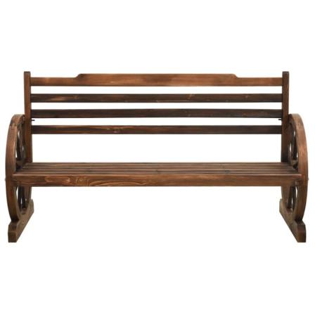 Vidaxl Trädgårdsbänk 142 Cm Massivt Granträ Brun