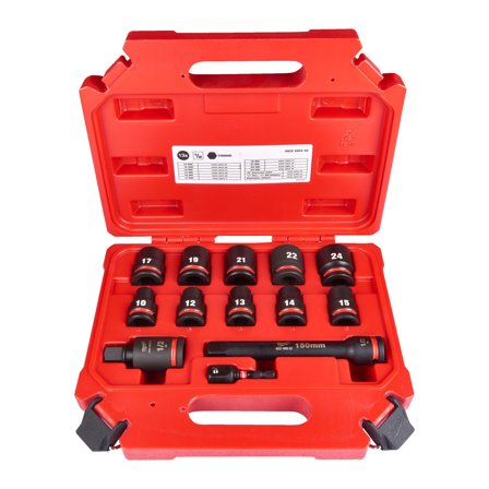 Milwaukee 4932480456 Kraftpipesett 1/2", 13 deler, Håndverktøy
