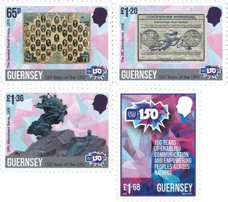 Guernsey - UPU 150 år - Postfrisk sæt 4v