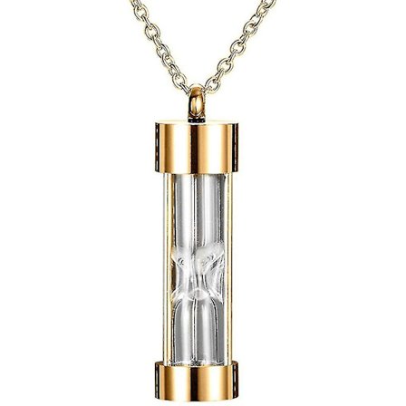 Time Memory Timeglass Glass Kremasjons Smykker Urn Halskjede For Ashes Urn Smykker Kremasjons Smykker Minnesmerke (glass-gull)