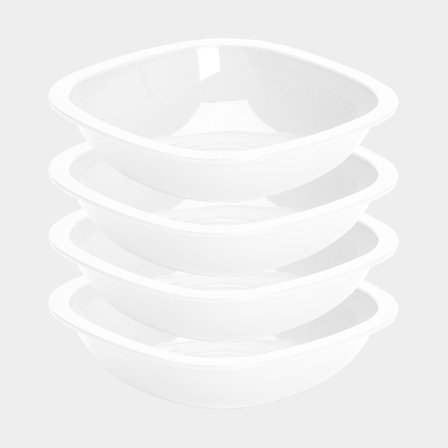 Tiefer Plastikteller Nordiska Plast, weiß, 15 cm, 4er-Pack - Boot