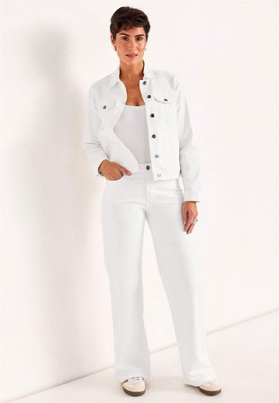 Cellbes of Sweden - Stretchig jeansjacka - vit denim - för damer - 42/44