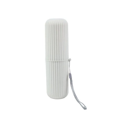 Rese Tandborste och Tandkräm Hållare Portabel Badrum Förvaringslåda Fodral Vit