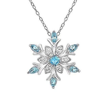 Snefnug Halskæde til Kvinder Halskæde Snefnug Vedhæng Krystal Gave
