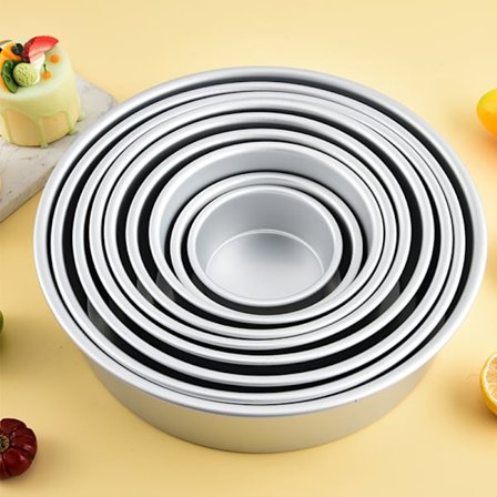 5-tommers rund baskisk kakeform med solid bunn, rund ostekake mousse chiffon kakeform, kjøkkenbakeverktøy