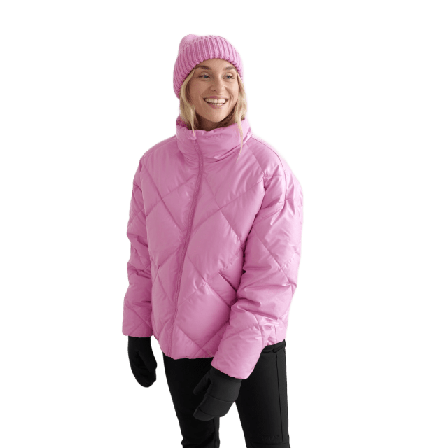 aim'n Peony Pink Diamond Quilt Puffer Jacket Friluftsjackor Dam Rosa L