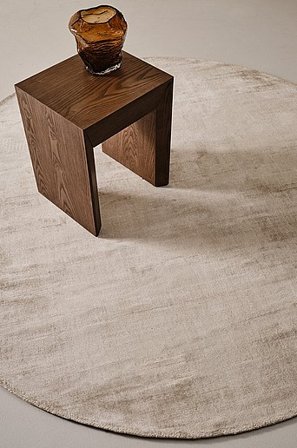 Jotex - Runder Viskoseteppich ø 200 Cm Baumwolle/Viskose Einfarbig ANELA - Kaufen Viskoseteppiche bei Jotex