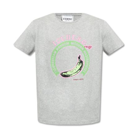 Iceberg Printed T-shirt , Grijs , Heren , Maat: M