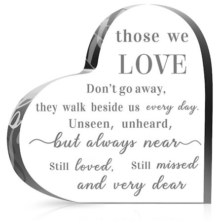 Sympati Gaver Minnesmerke Kondolanse Gaver Akryl Hjerte Kondolanse Minnegaver For Tap Av Kjære([HK])