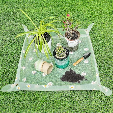 Ompottingsmatte for innendørs planter Vanntett Klar Pottematte Foldbar Hagematte