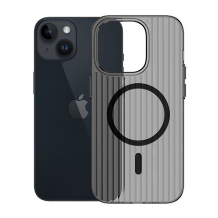 iPhone 15 Mobilskal Korrugerad - Svart