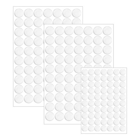 210 stk dobbeltsidig gjennomsiktig kitt, 20 mm, 10 mm sporløs fjernbar klebrig pute runde lim for veggplast bryllupsballongdekorasjon