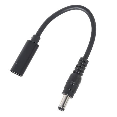 Svart USB-kabel Strömkontakt PD Laddningskabel Typ C Hona Till För DC 5.5x2.1mm