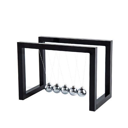(Sort)Pendulbold, Metal Newton Pendul Newton Balance Kugler Svinger Skrivebord Fysik Videnskab Pendul