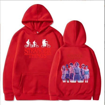Stranger Things Hettegenser Genser Pullover Høst/Vinter rød rød rød 160 rød 160