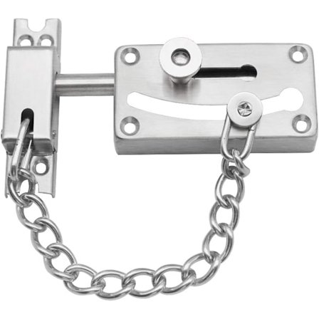 Rustfrit stålskydedørs kæde lås dør sikkerhedskæde dør lås med tyverisikring kæde