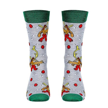 Christmas The Grinch Theme Novelty Socks Xmas Herr am Mid Calf Socks Accessoar Present Es