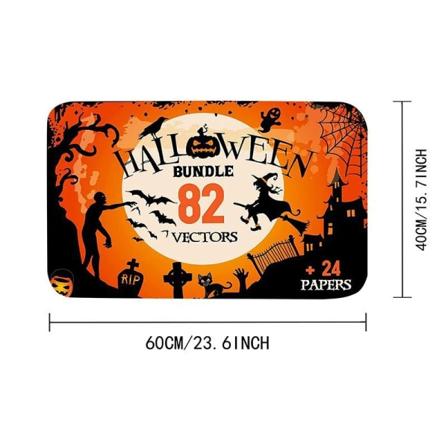 Halloween-ovimaSLINot, liukumattomat pestävät SLINomhSLUS- ja ulkokylpyhuoneen ovimaSLINot, Halloween-juhlakoristeet, 15,7*23,6 tuumaa' 27#