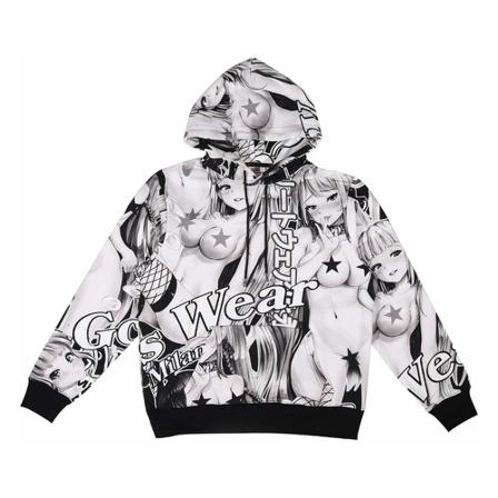 Gcds, Hentai Hoodie Zwart, Heren, Maat:L