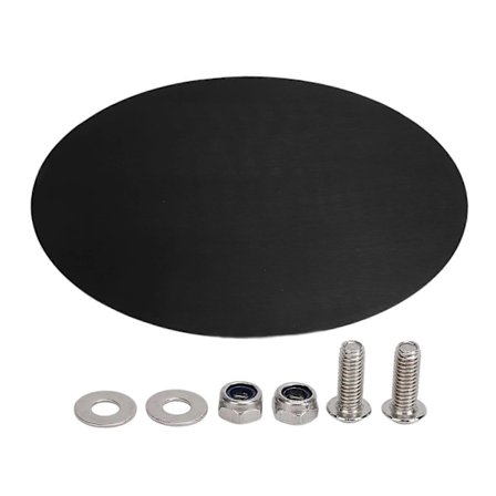 Moottoripyörän soikea numerokilpi alumiinia 2,5 mm paksu harjattu ruosteenkestävä yleismallinumerokilpi musta