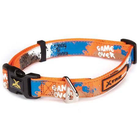 Xtrm Game Over - Hundhalsband - XL - Scarfes, Charms & Halsbandssmycken, Draglinor, Läder- & Textilhalsband på Doggie.se
