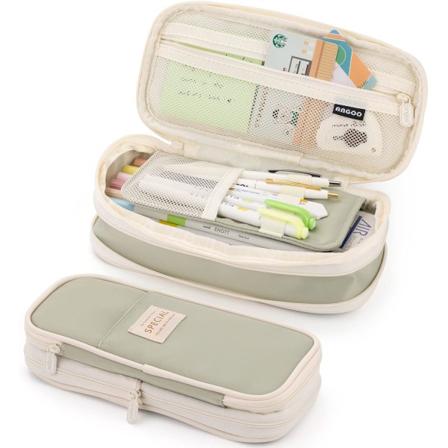 Suurikapasiteettinen kynäpussi - vihreä