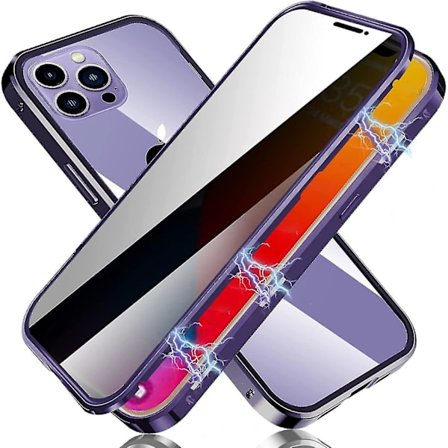 Privacy Magnetic Case Kompatibel Iphone 14 Pro Max/14 Pro Anti Peeping Dubbelsidigt härdat case
