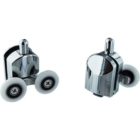 23mm Dusjdørhjulruller Topp og Bunn (2-pakning) Sink Allo