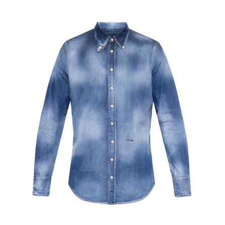 Dsquared2 - Skjortor - Blå - Herr - Storlek: 2xl, Herr, Storlek: 2XL