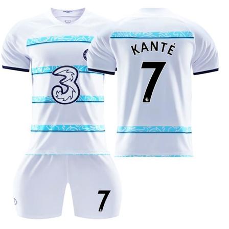 Chelsea F.C. bortaställ 22-23 Kante fotbollströja för barn Kante 7 Kante 7 #20