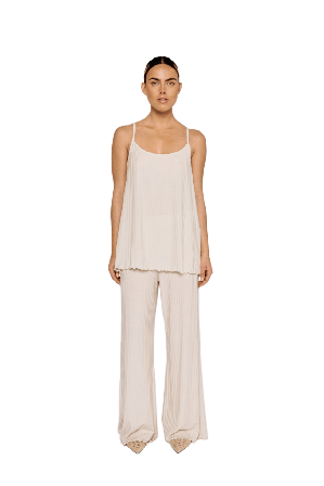 Residus Cicore Camisole - Oyster T-shirts & toppar Dam Beige XL