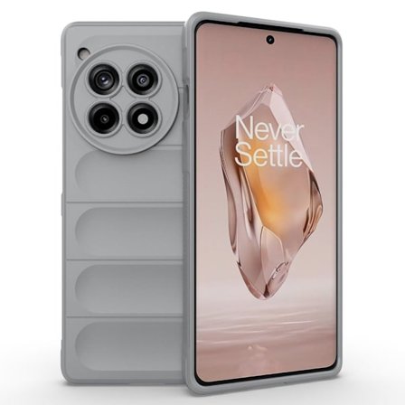 Mjukt greppformat OnePlus 12R / OnePlus Ace 3 skal - Ljusgrå