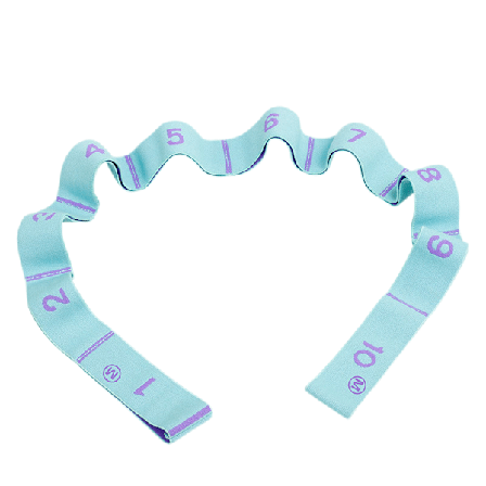 Yoga Stretch Band Fitness Rally Band Resistance Band Elastic Band Digital Stretch Band (Ti gitre - blå lilla)