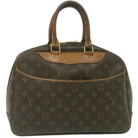 Louis Vuitton Vintage, Pre-owned Canvas Handbag Bruin, Dames, Maat:ONE Size,leer