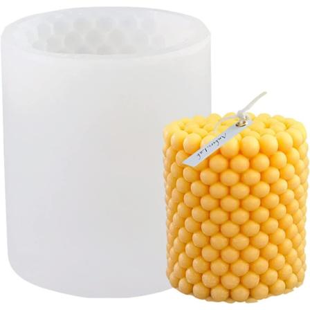 Kynttiläsilikonimuotti, 3D-sylinterimuotit, geometrinen moderni muoto, kynttilänvalmistusmuotti, DIY-tuoksukynttilämuotti, silikonimuotti omaan 