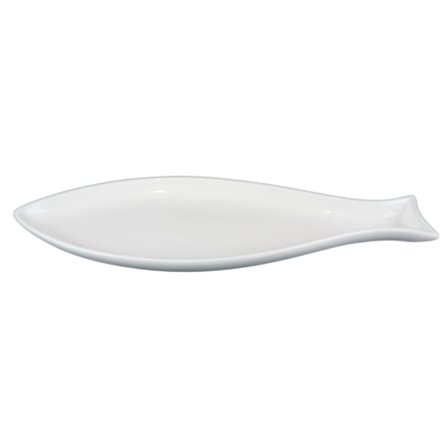 Porcelænstallerken - Fisk - 6-pak